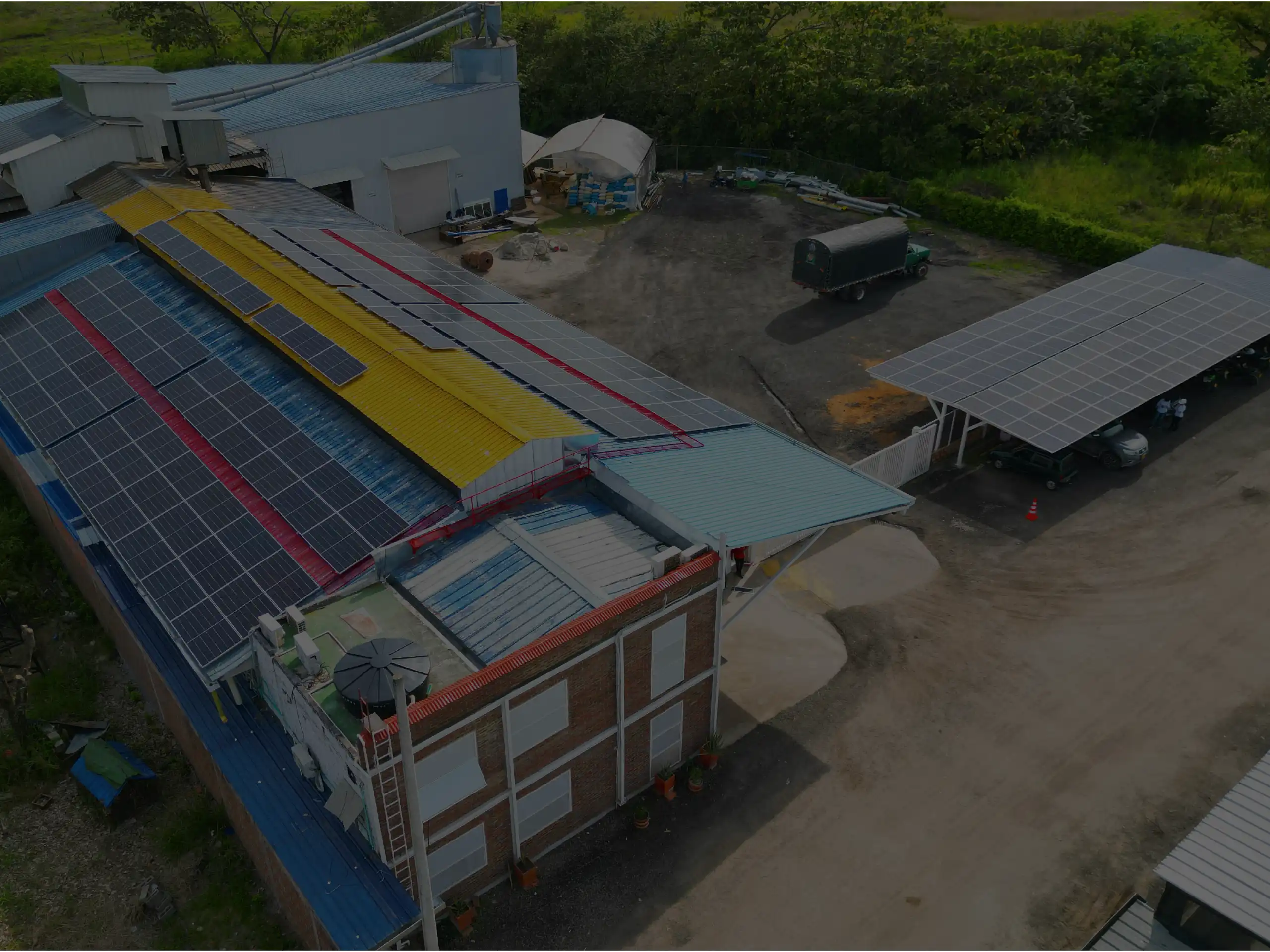 Banner sistema solar para el sector industrial